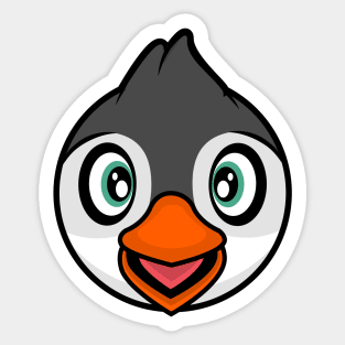 Happy Penguin Mersey Sticker